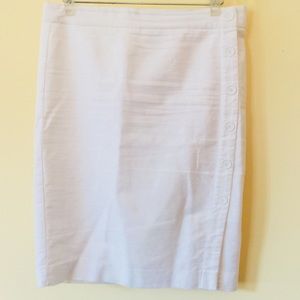 ANNE TAYLOR LOFT WOMEN’S SKIRT WHITE BUTTONS